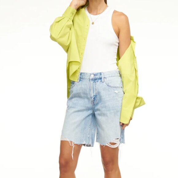 Pistola Kelly Denim Short in Rotunda Distressed - Picture 2 of 4